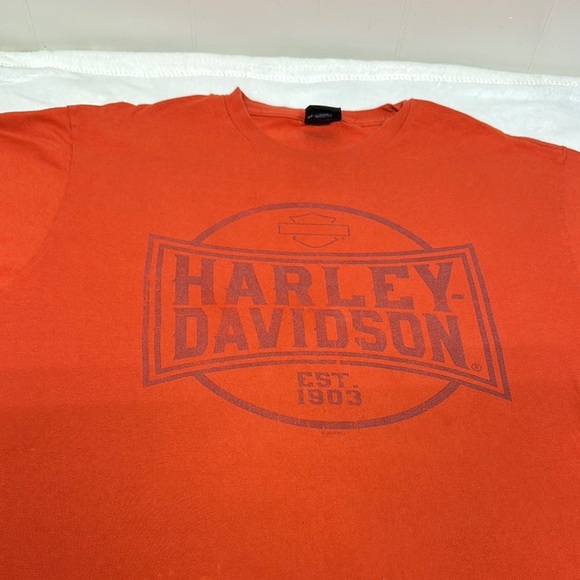 Harley-Davidson Orange Short Sleeve Tee - Picture 2 of 6